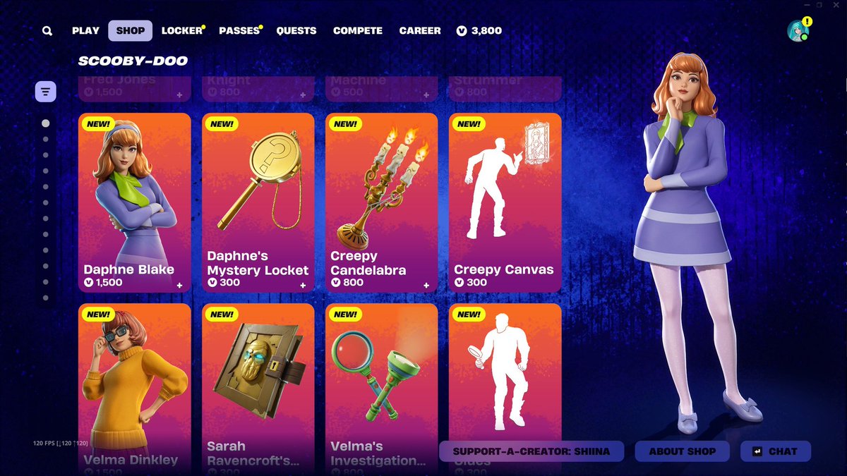 VELMA, DAPHNE, FRED ARE NOW AVAILABLE

FREE ITEM FOR FIRST WEB PURCHASE: fortnite.com/item-shop?crea…

Use Code "SHUNAA" to support me, thank you!! ❤️ #EpicPartner