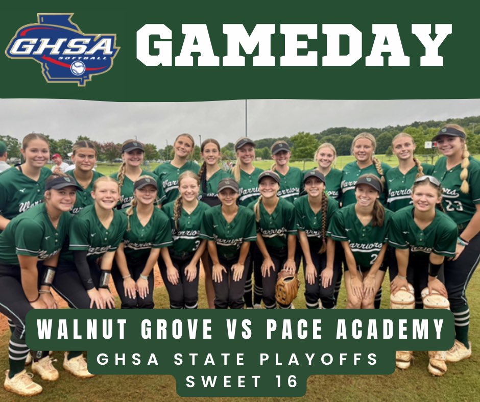 Wgsoftballga's tweet image. 💚Sweet 16💚
💥GHSA State Playoffs GameDay
🆚 Pace Academy
⏰ 4:30 &amp;amp; 6:30
📍Pace Academy - Riverview Sports Complex
🎟️ Tickets sold on GoFan
#ForEachOther
#WinTheDay
#RoadToColumbus 
@brendan_koerner 
@TheCoachesBoxGA