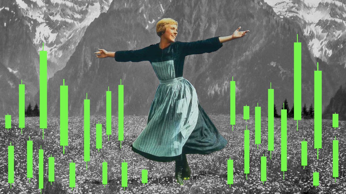 ♫♪ When the fear bites, when the bears sting, I simply buy dips and then I feel green ♬