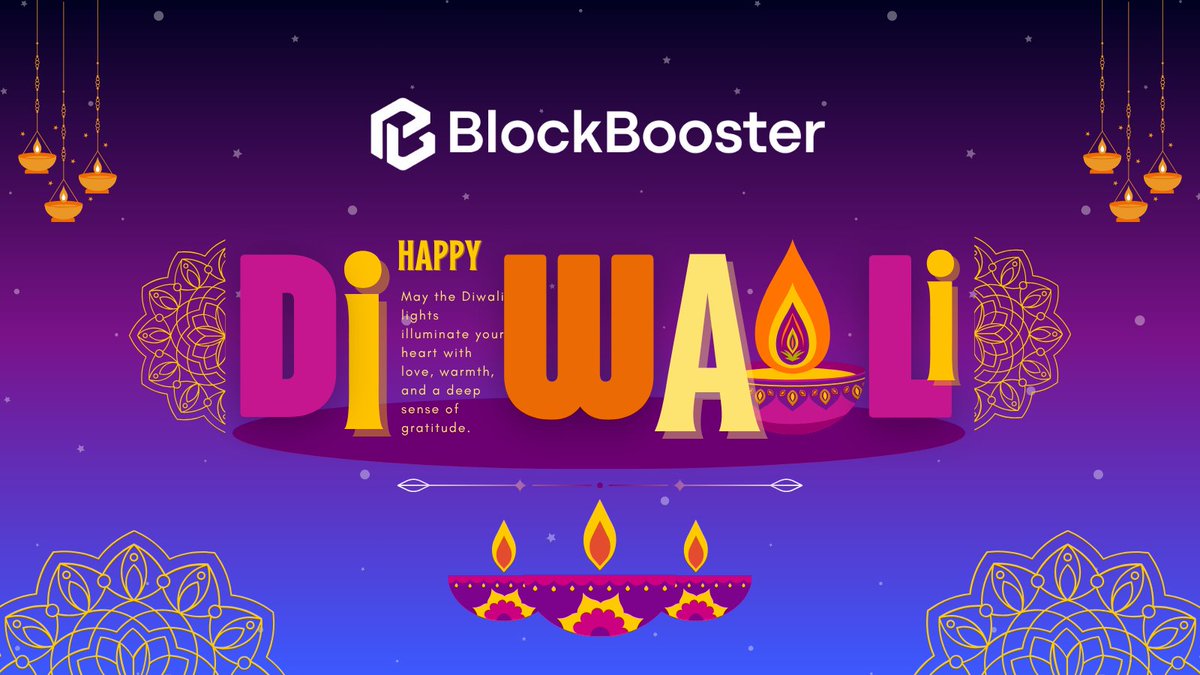 From all of us at BlockBooster, Happy Diwali! 🪔

May the Festival of Lights illuminate your path with love, warmth, and gratitude today and throughout the year.