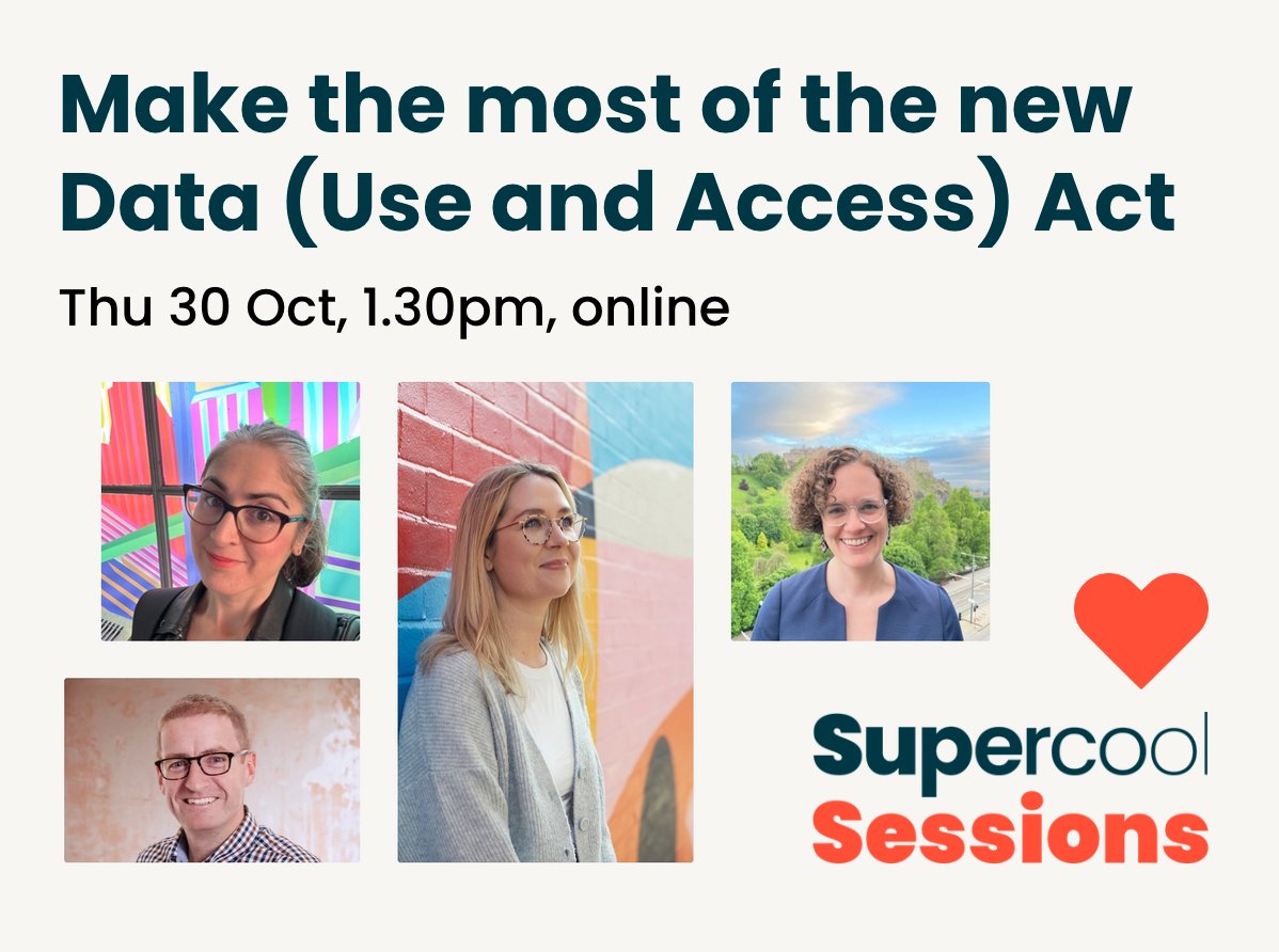Our friends at Supercool are hosting a webinar, and our CEO, Steph, is on the panel!

If you are a Marketer, and Fundraisier, or a data person - this is for you! This will be a fascinating session, all about the Data (Use and Access) Act.

Book here: supercooldesign.co.uk/supercool-sess…