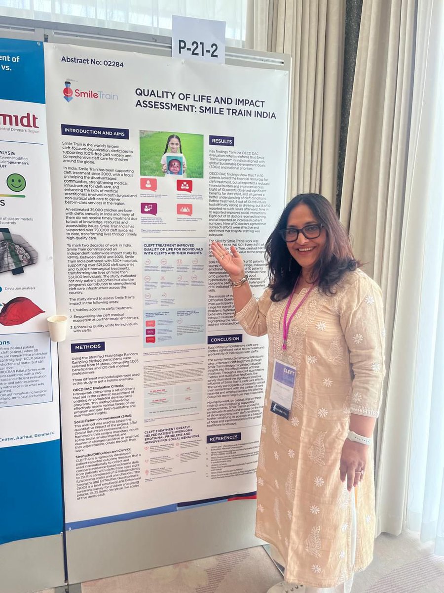 We are delighted to share the outcomes of Smile Train India’s “Quality of Life and Impact Assessment Study” at CLEFT 2025. 

This work reflects the impact of our work in Indha, and our commitment to advancing care and improving the lives of children with clefts.

<a href="/Smiletrain/">Smile Train</a>