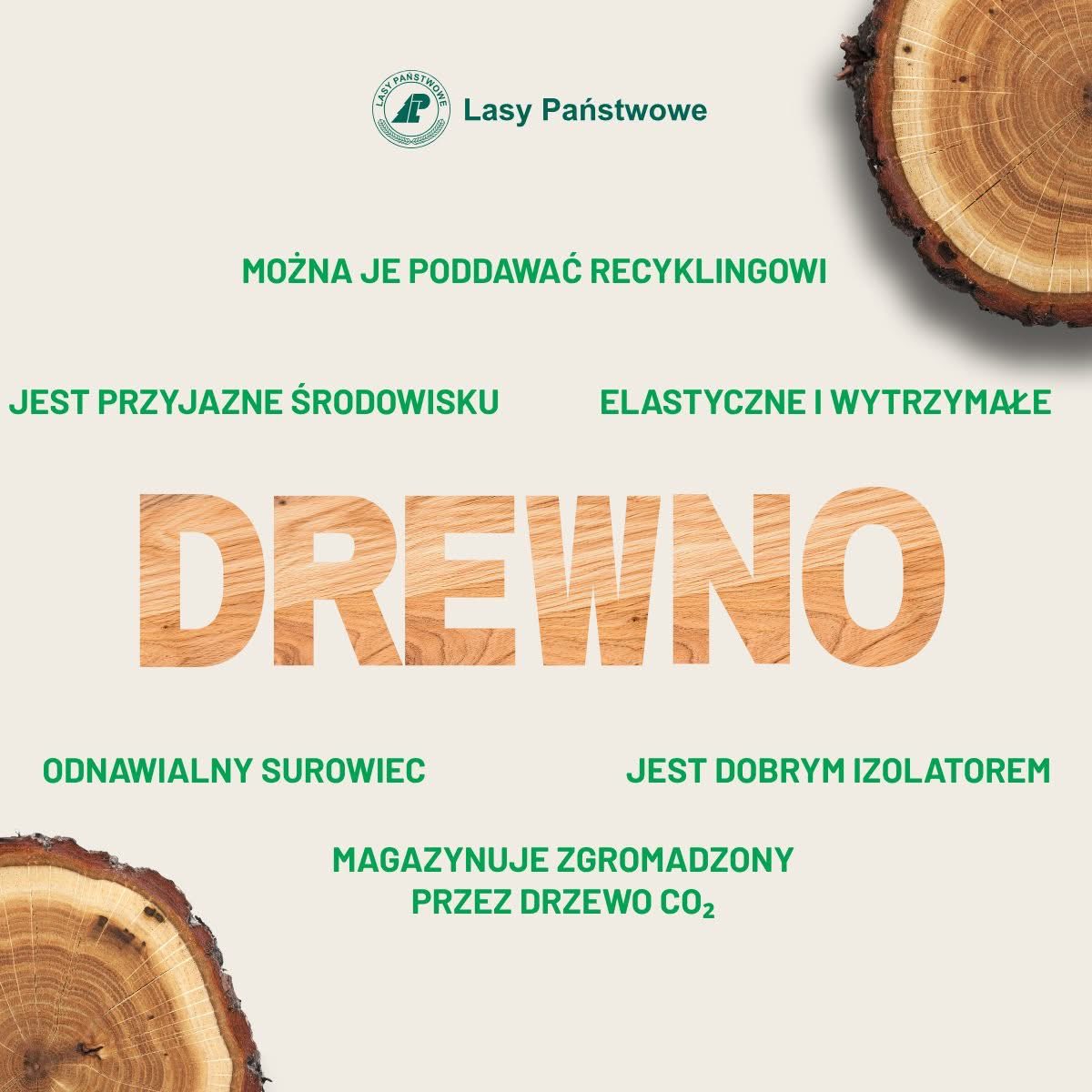 LPanstwowe's tweet photo. Drewno to wszechstronny surowiec🌳

Od tysięcy lat towarzyszy człowiekowi w codziennym życiu. Dziś ma ponad 30 000 zastosowań - od mebli i papieru, po nowoczesne materiały budowlane i tekstylia.

Drewno jest przyjazne środowisku, elastyczne, trwałe i odnawialne. Ponad 90% drewna w Polsce pochodzi z Lasów Państwowych.