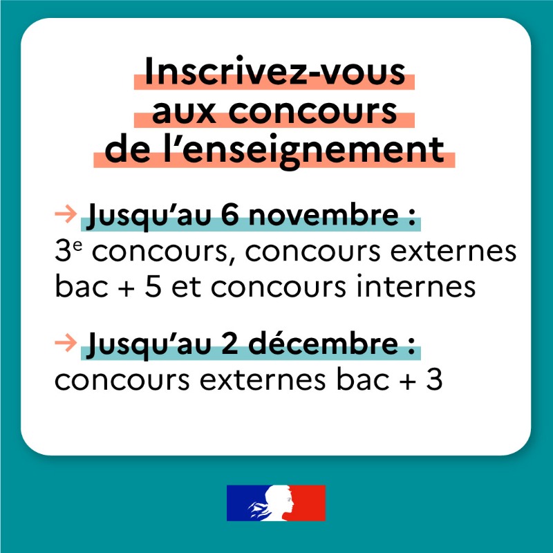 education_gouv's tweet photo. En reconversion professionnelle ? Inscrivez-vous pour devenir professeur ! 

Vous vous posez d'autres questions ? Retrouvez-nous en direct demain mardi 21/10 à 18h sur Instagram et LinkedIn.