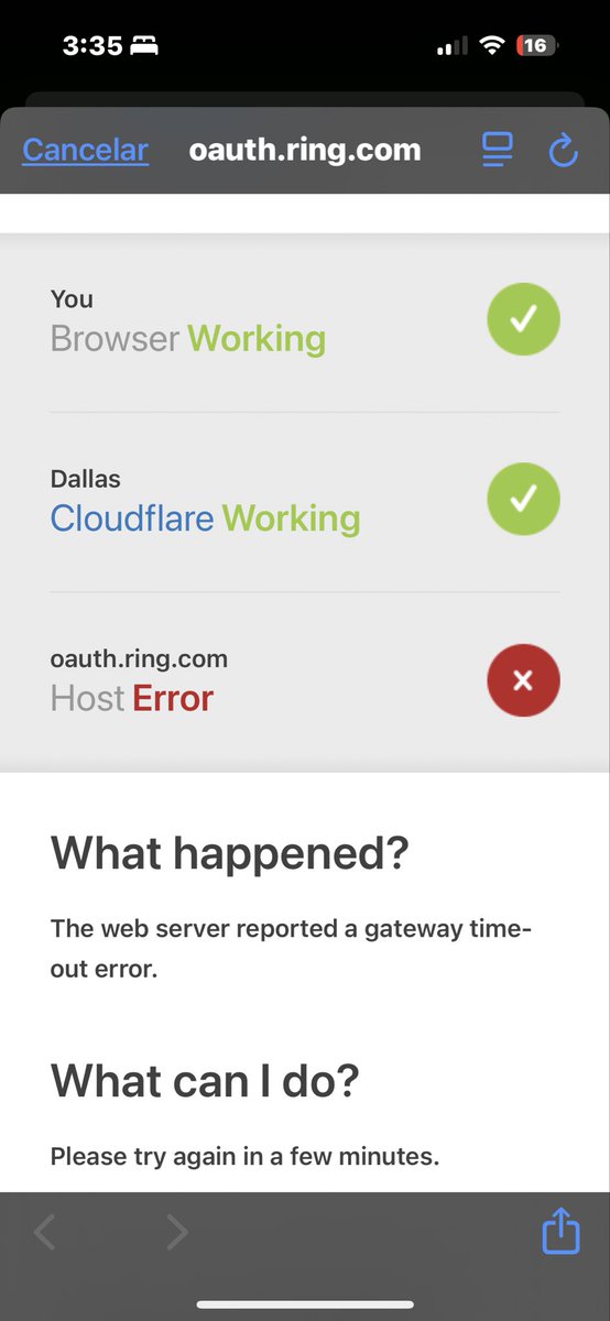 egalindo's tweet photo. @ring @amazon Problems with your server? https://t.co/xOuHrpqrJb