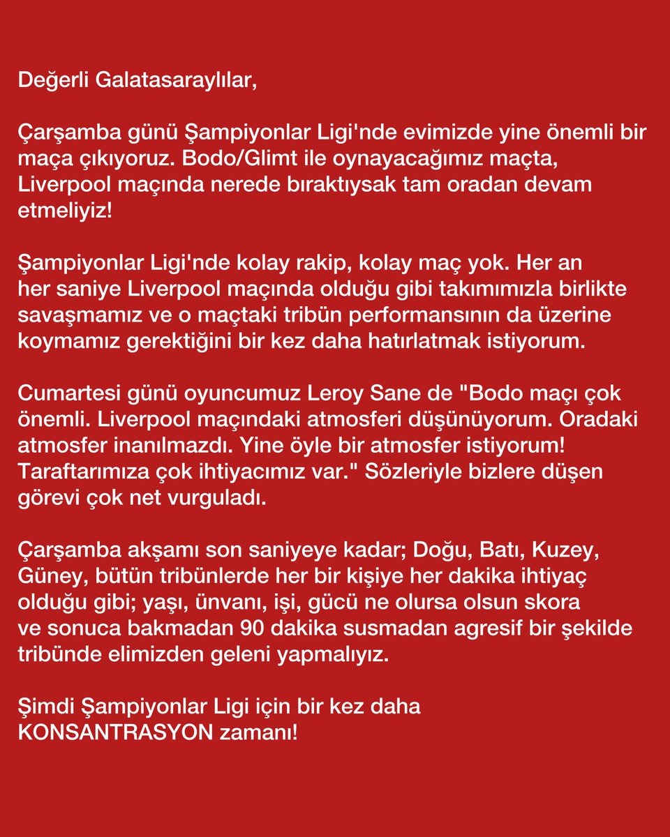 Şampiyonlar Ligi için bir kez daha KONSANTRASYON zamanı!