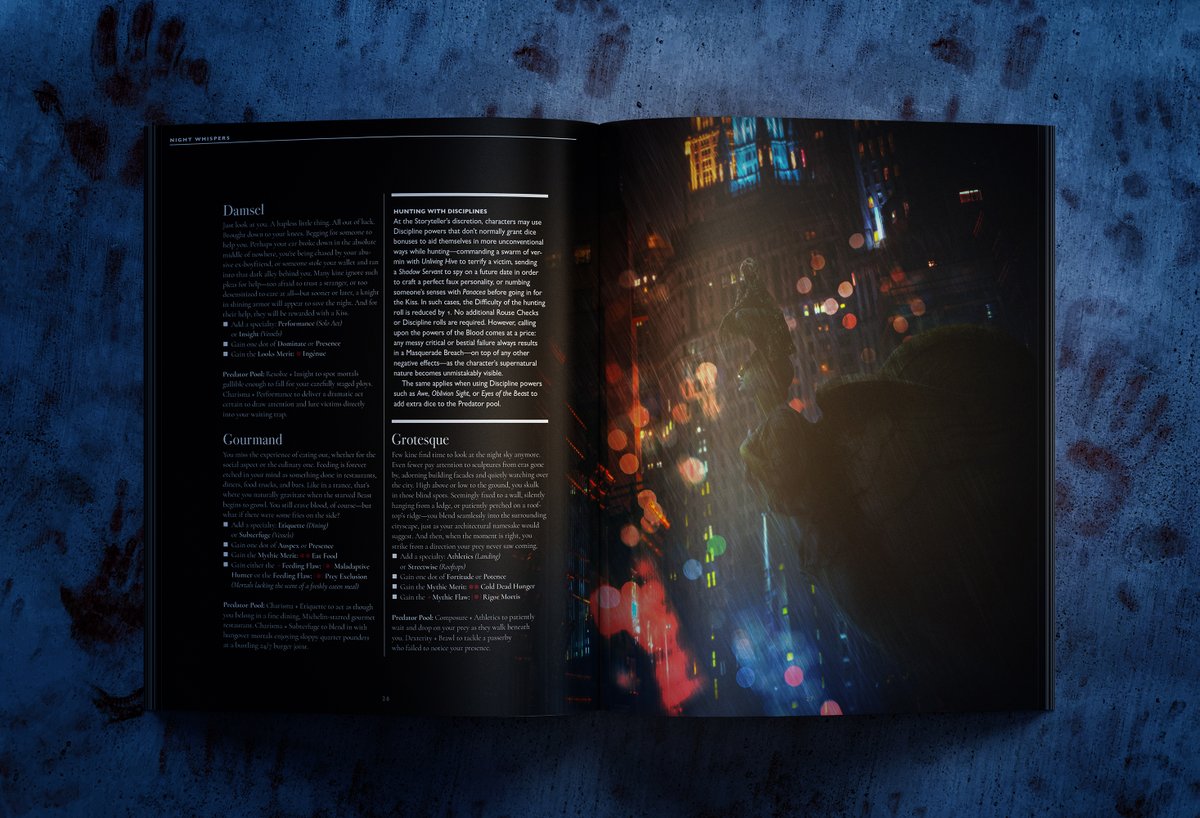 4illeen's tweet photo. After a long period of creative torpor, I'm back with my first Vampire: the Masquerade V5 zine 🦇 I hope you all like it because a lot of good blood got poured into this bad boy🩸

Happy Month of Darkness #vamily #v5 #vtm @worldofdarkness 

https://t.co/9ZOAEUOeaS https://t.co/PjxoPUNnbK