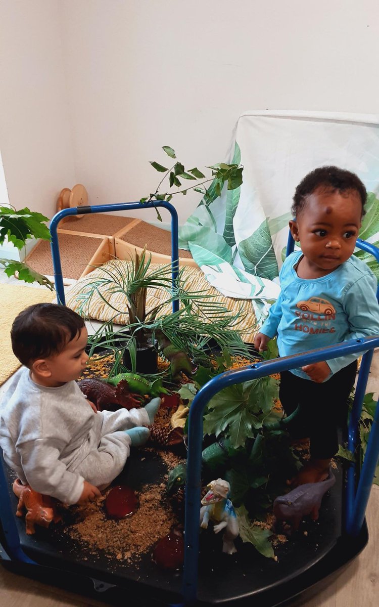 happyjourneys3's tweet image. Our babies had a roarsome time today exploring our dinosaur-themed tuff tray! 🦖

The tray was filled with exciting textures, suporting their curiosity, fine motor development, and understanding of the world!

#motorskills #sensoryplay #finemotordevelopment #barnet
