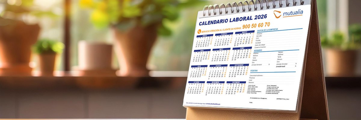 🆕Disponible ya el #calendariolaboral 2026 de Mutualia 
🗓️En formato PDF y elaborado una vez publicados los distintos boletines y su relación de fiestas laborales para el año 2026.
📥Calendario personalizable
mutualia.eus/es/calendario-…
#laboral