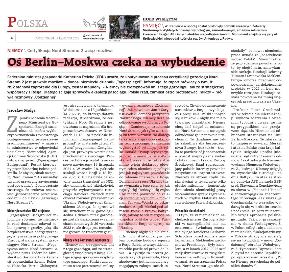 JSaryuszWolski's tweet image. „OŚ  BERLIN-MOSKWA  CZEKA  NA  WYBUDZENIE ”

⬇️