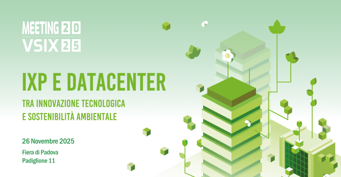 Il 26 novembre vi aspettiamo a Fiere di Padova per il Meeting VSIX 2025.

Sarà l'occasione per il nostro CEO Alessandro Solari per presentare la nuova region #Cloud di Naquadria in VSIX con backbone a 100 Gb.

Registrazioni e programma completo ➡️ meet25.vsix.it