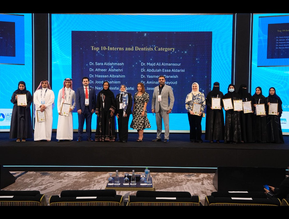 IadrSaudi's tweet photo. Congratulations to all the winners in the Interns and Dentists Category at the DLS10 Conference in Bahrain! #DLS10_Bahrain https://t.co/nhEMBxZKnY