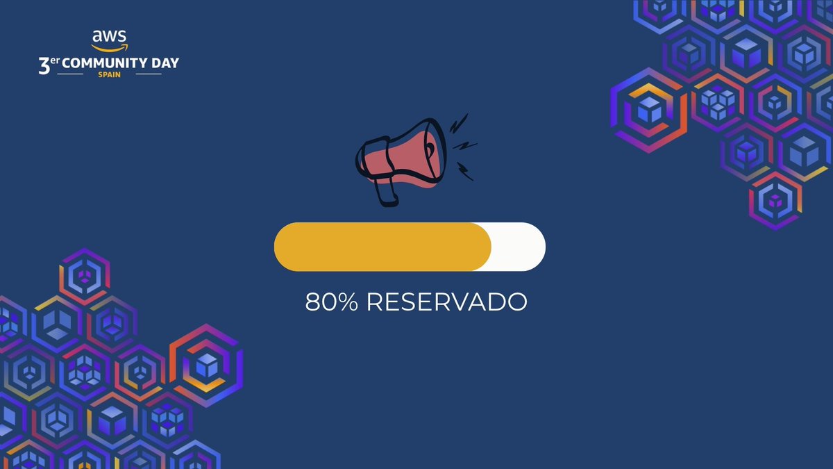 🎟️¡El 80% de las plazas ya están reservadas para el AWS Community Day Spain!
El evento es gratuito, pero el aforo es limitado.

⚡¡Asegura tu entrada y regístrate cuanto antes!
👉awscommunity.es