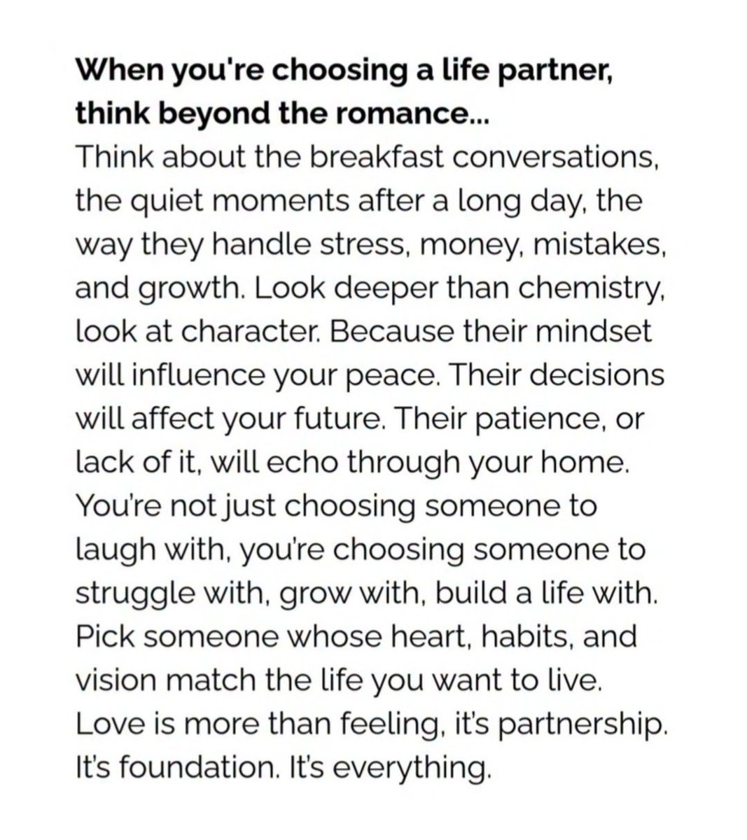 Gladiatorszonee's tweet image. When you&apos;re choosing a life partner, think beyond the romance....