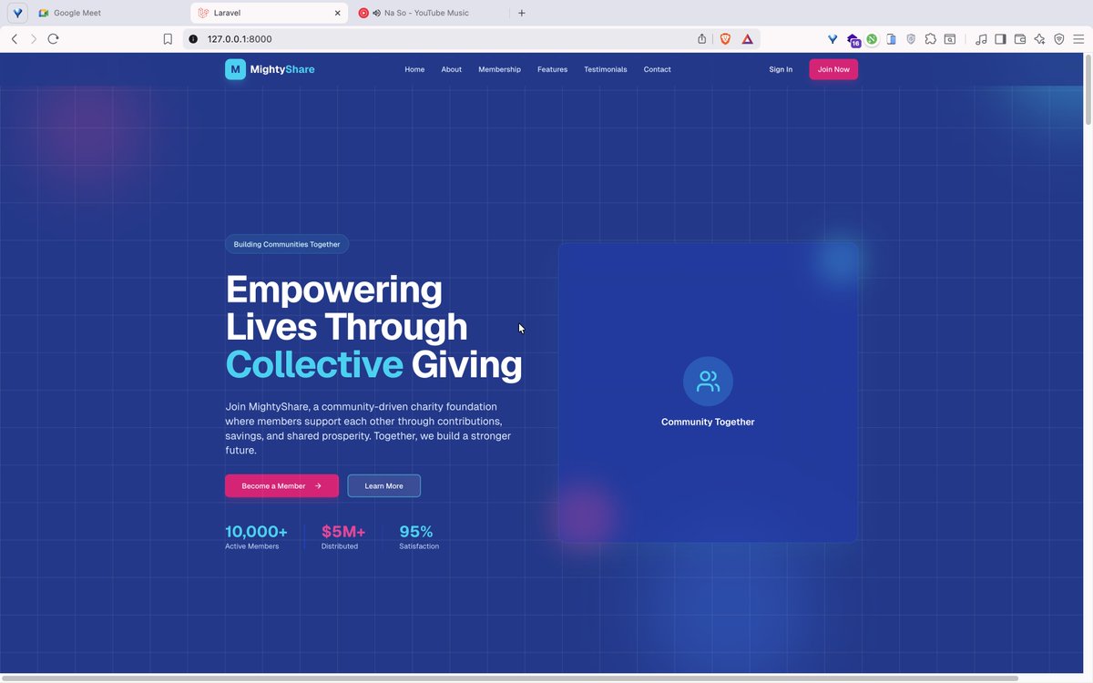 veedsify's tweet image. 🚀 When you commit to leaving nothing on the table, you evolve into a full-stack developer.
Proud to unveil the refreshed interface of #MightyShare kept it understated this time around. 🔄
Powered by #Laravel + #InertiaJS + #ReactJS. 💻