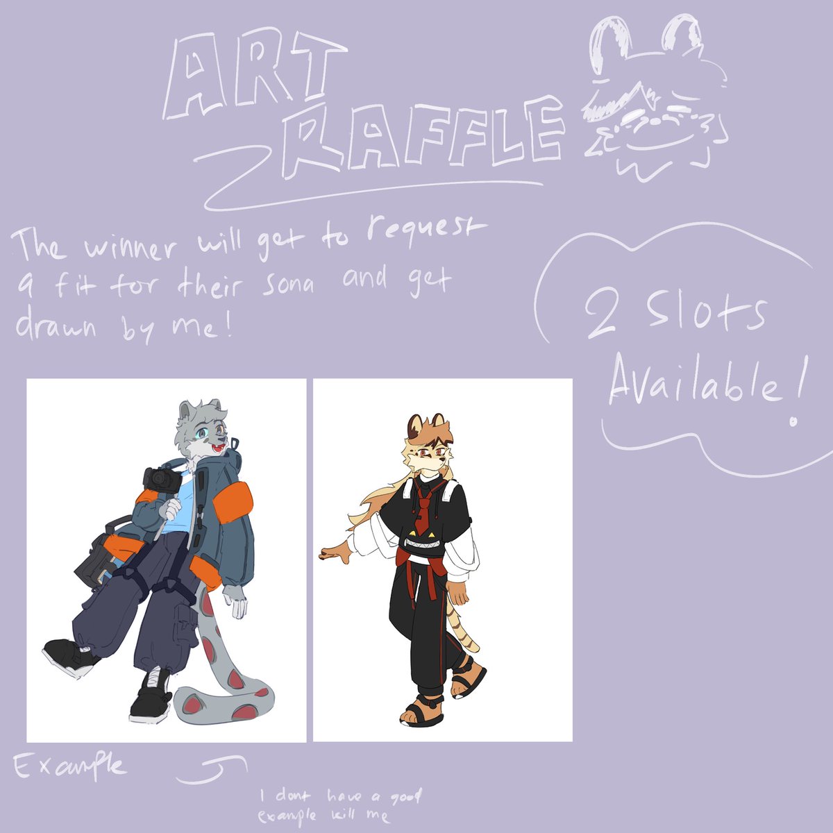 Hello uh art raffle yay🙏✨✨

To participate :
- Follow me (please)
- Repost this post
- Like and reply with “☕️”

The winner can request a fit for their sona and drawn‼️
(I can draw better than the example below pls trust me)