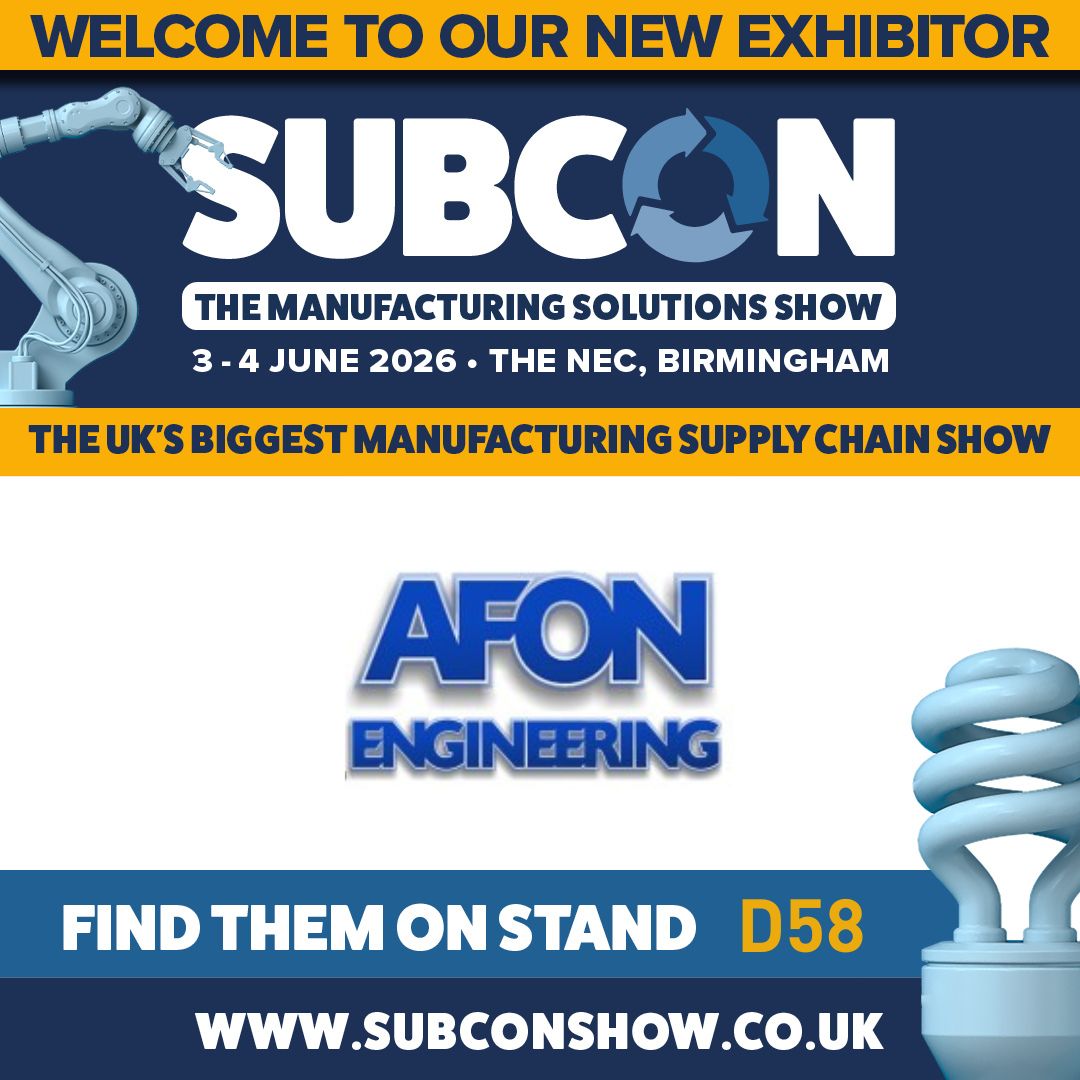 We're delighted to be joined by AFON Engineering at Subcon 2026

They specialises in fabrication and machining, delivering tailored engineering solutions to diverse industries  operating both nationally and internationally.

Register Your Interest NOW: bit.ly/48t2C3o