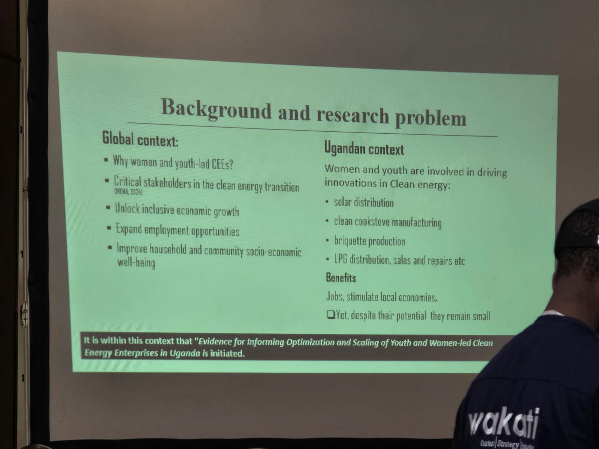 ACTSNET's tweet image. 3/4
Findings shared from the EVI-SICEE Project in Uganda reveal that gender and age continue to influence decision-making and participation in clean energy enterprises.
Women often take on community-facing and sales roles, while men are concentrated in production and technical…