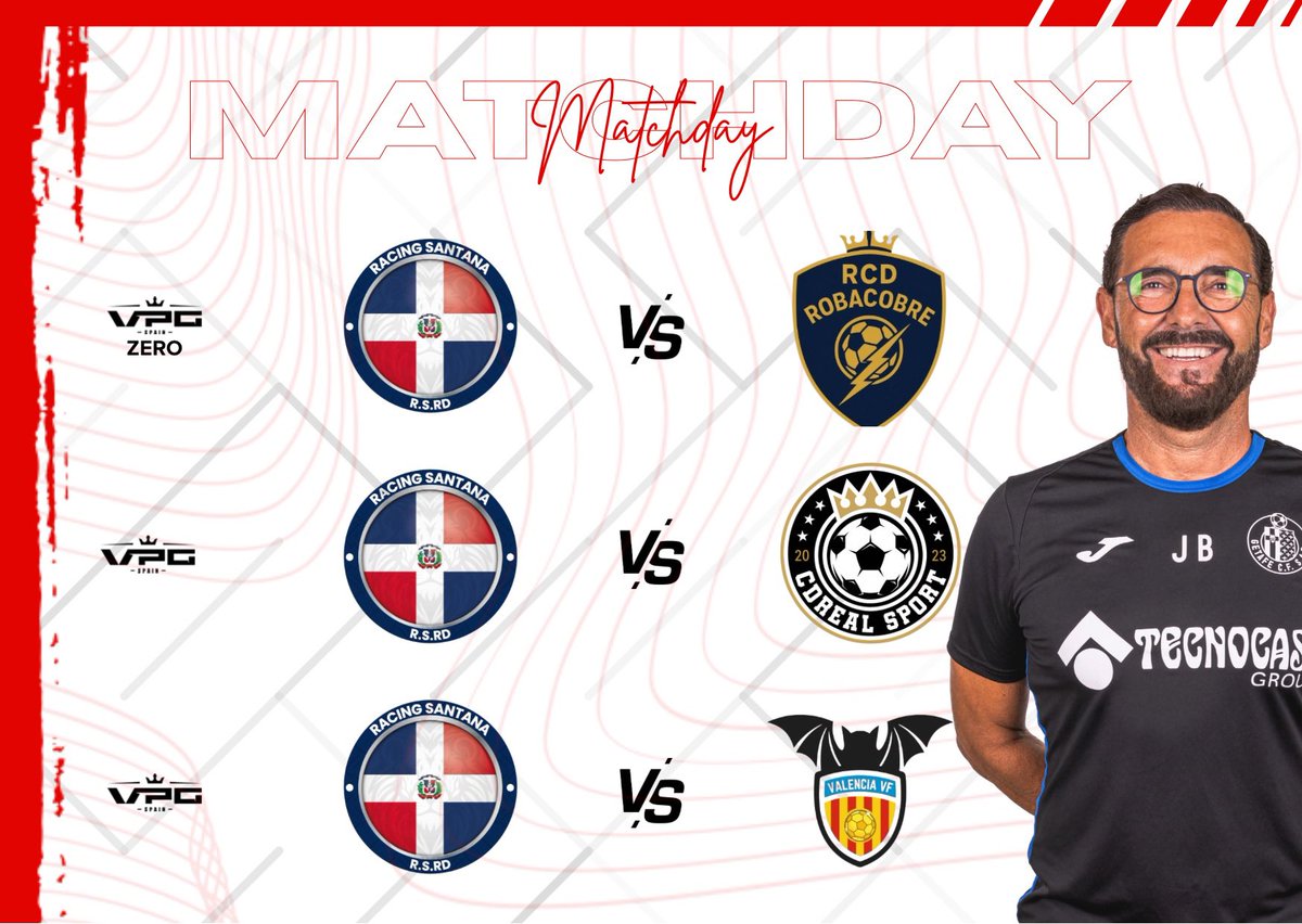 ⚔️| 𝑴𝑨𝑻𝑪𝑯𝑫𝑨𝒀

Empezamos a competir en FC26, estos son nuestros rivales en las primeras jornadas.

🏆 VPG Zero
🆚 <a href="/RCDRobacobre/">RCD Robacobre</a> 
⏰ 22:20

🏆 <a href="/PLGeFootBall/">PLG España</a> (Descanso)

🏆 <a href="/VPG_Spain/">Virtual Pro Gaming España</a> 
🆚 <a href="/CDRealSport25/">CDRealSport</a> 
⏰ 23:00

🏆 <a href="/VPG_Spain/">Virtual Pro Gaming España</a> 
🆚 <a href="/ValenciaVf_1919/">Valencia VF</a> 
⏰ 23:20

#RSRD 🔴⚪️🔵