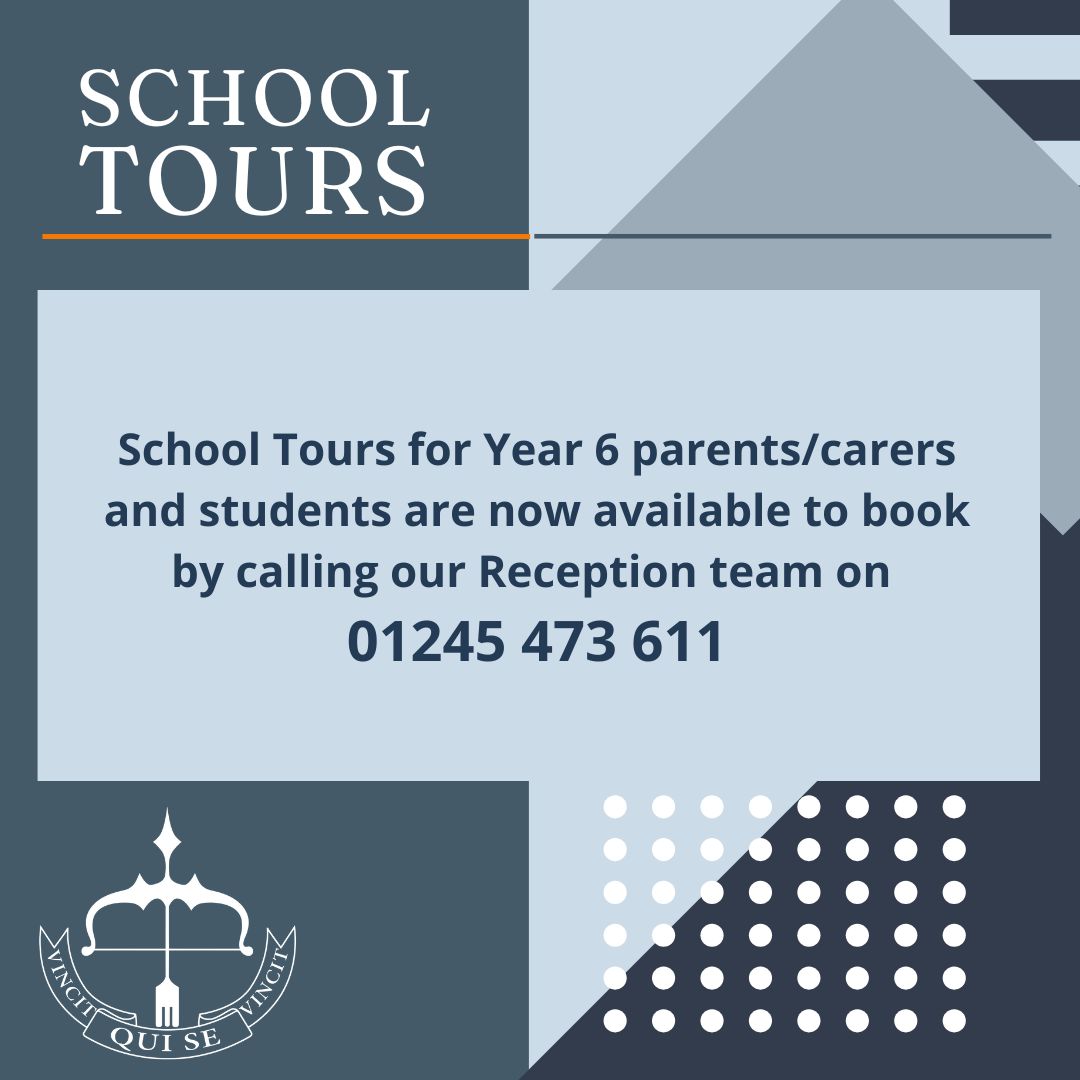 School Tours for Year 6 parents/carers and students are now available to book.