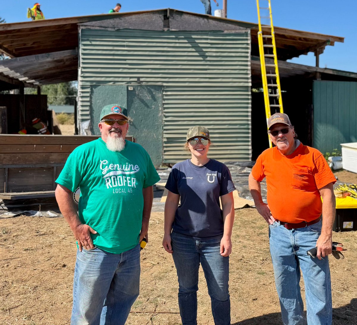 LIUNA's tweet image. #ICYMI: LIUNA Local 737 teamed up with the Roofers and the @UnionSportsmen&apos;s Alliance to refurbish Mounted Explorer Post 686 in Gresham, Oregon. 

#LaborersRising #FeelThePower #LIUNACares