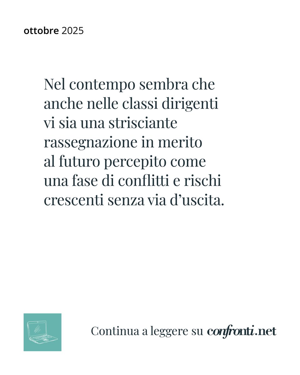 I conflitti globali, da Ucraina a Gaza, accentuano violenza e insicurezza, mentre sembra crescere la rassegnazione delle élite in un futuro dominato da armi e restrizioni democratiche. 

Leggi l'articolo di Raul Caruso: ow.ly/poQl50Xb1U3