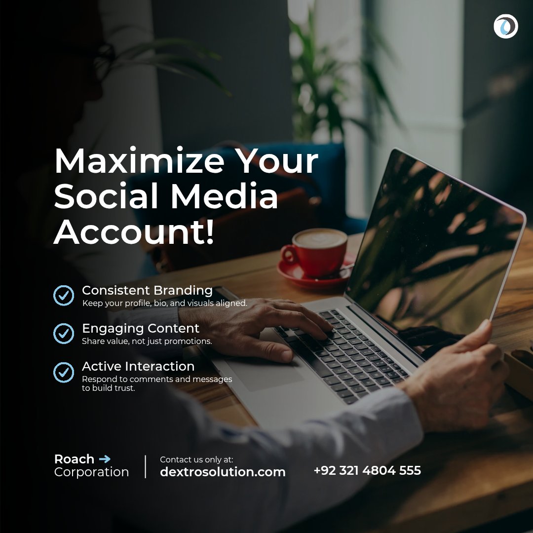 dextrosolution's tweet image. 🚀 Boost your brand’s online presence with expert Social Media Management!
We handle your accounts so you can focus on growth. 🌟
🌐 dextrosolution.com
📞 0321 4804555
#SocialMedia #DigitalMarketing #RiyadhBusiness #SaudiArabia #OnlineGrowth #DextroSolution