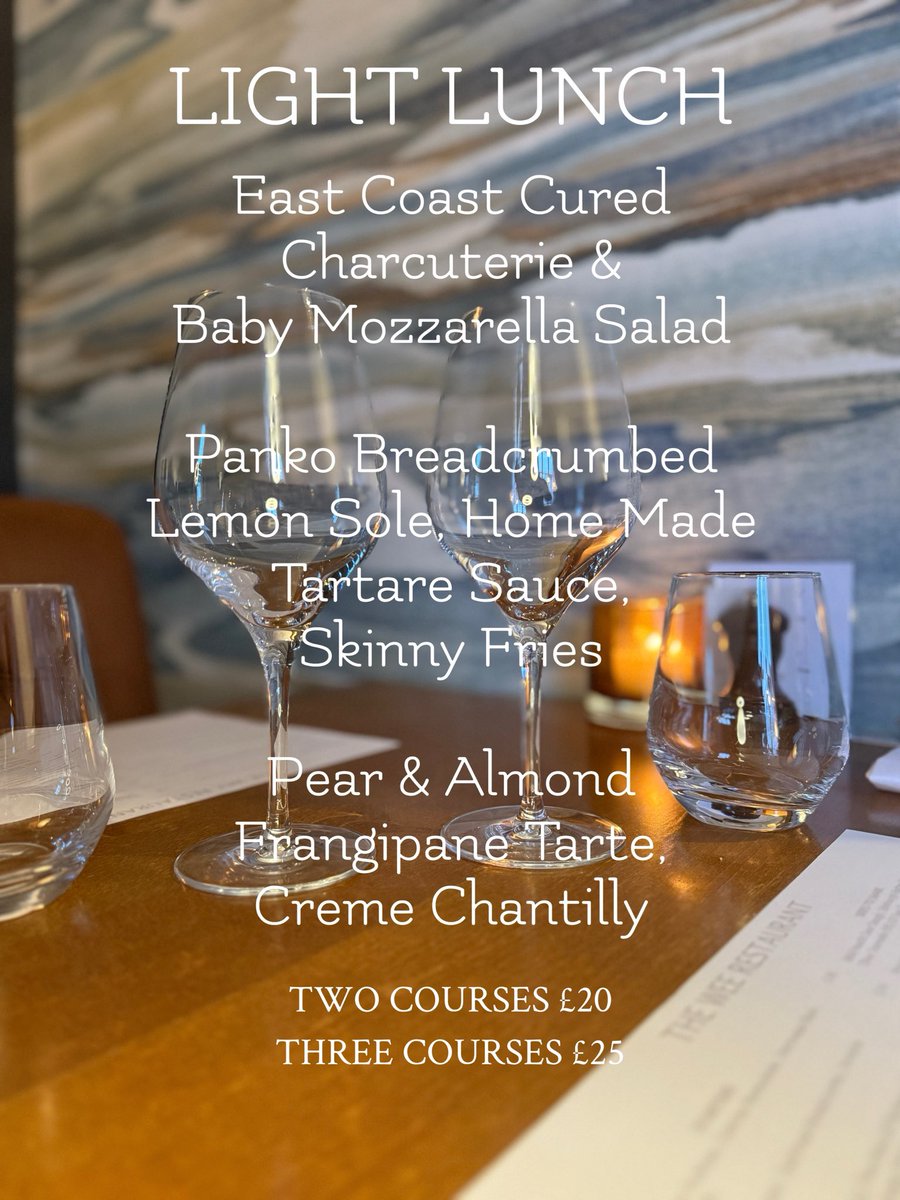 Tomorrow’s Light Lunch menu.