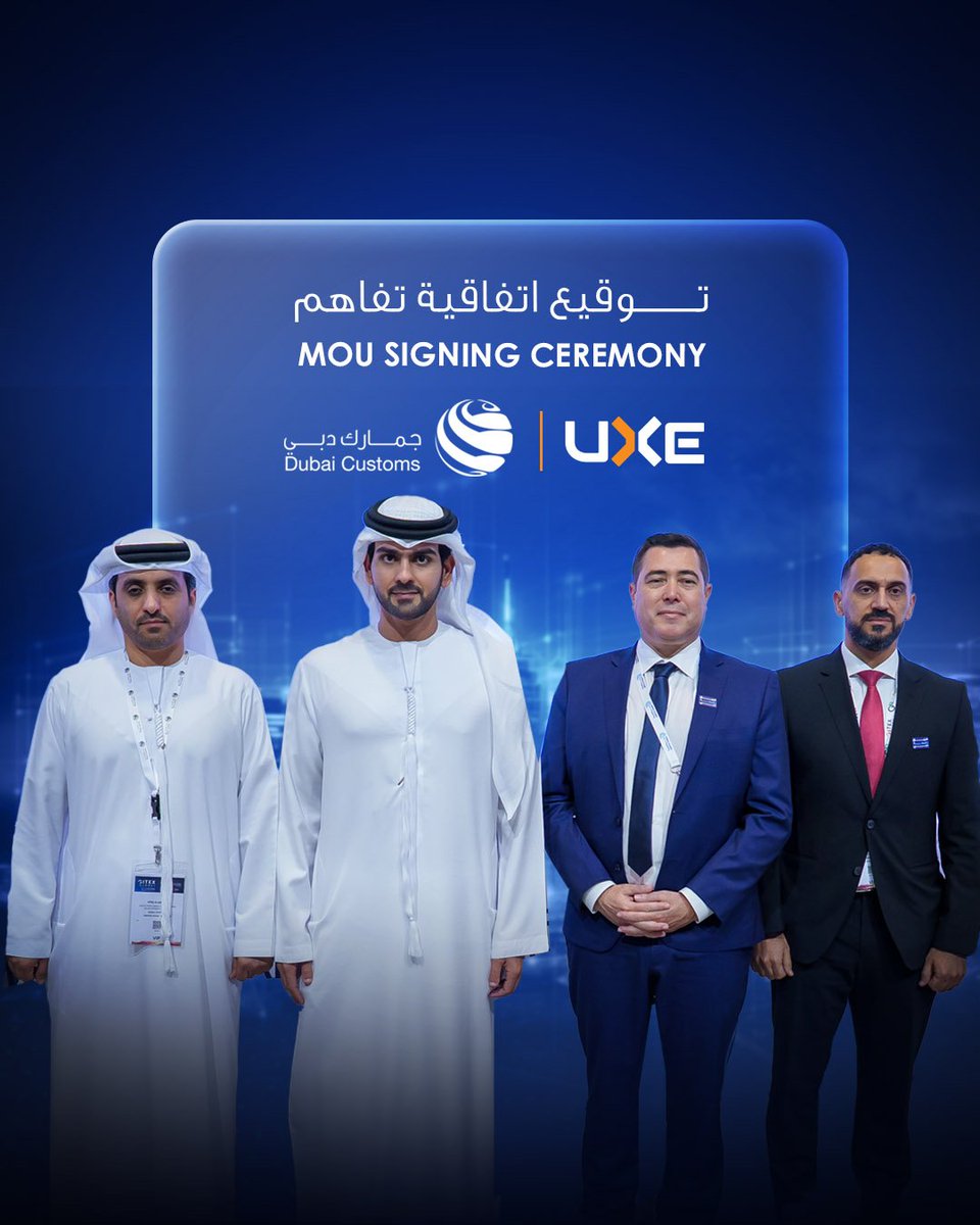 uxe_ai's tweet image. Empowering the future of smart trade.

#Emcode Technology LLC (a #UXE Group company) has signed a Memorandum of Understanding (MoU) with Dubai Customs to advance Al-driven innovation and digital transformation in global trade and logistics.

Know more - uxe.ai/media/news