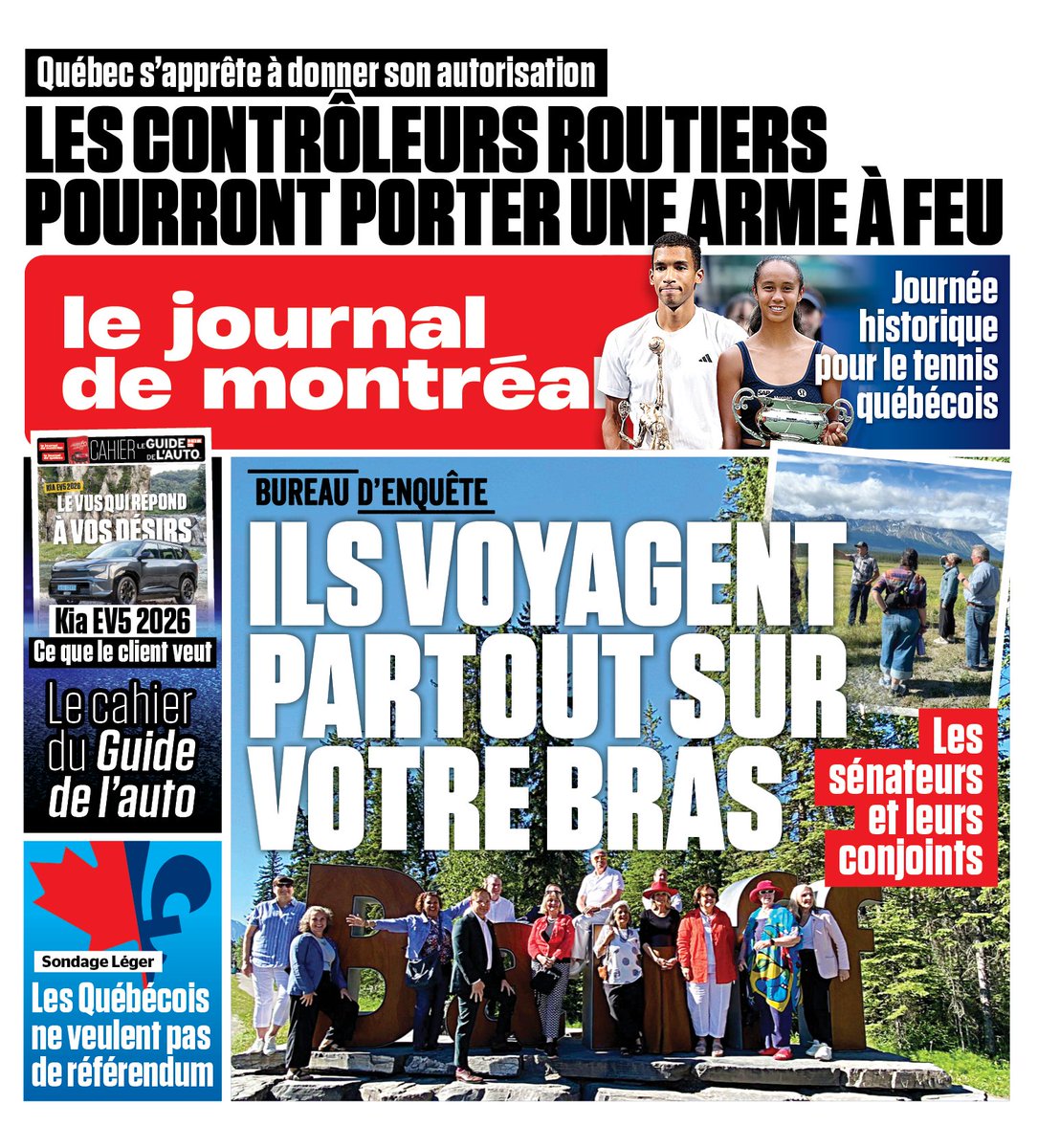 Voici notre une du matin en ce 20 octobre 2025! Pour vous abonner à nos infolettres, c’est ici: journaldemontreal.com/infolettres
