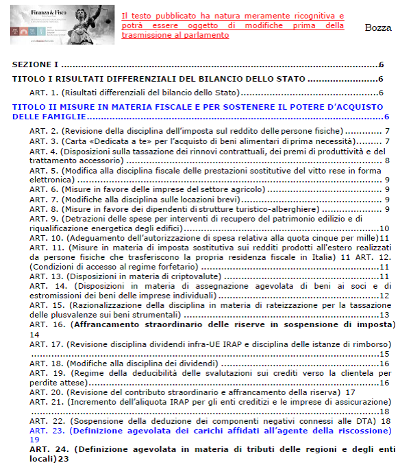 È online la bozza del disegno di legge di Bilancio 2026. Il testo è ricognitivo e potrà cambiare, ma è già consultabile e prelevabile liberamente. 👇
Pagina con il testo (download):
finanzaefisco.com/bozza-del-dise…
#LeggeDiBilancio2026  #Riscossione #Criptovalute
