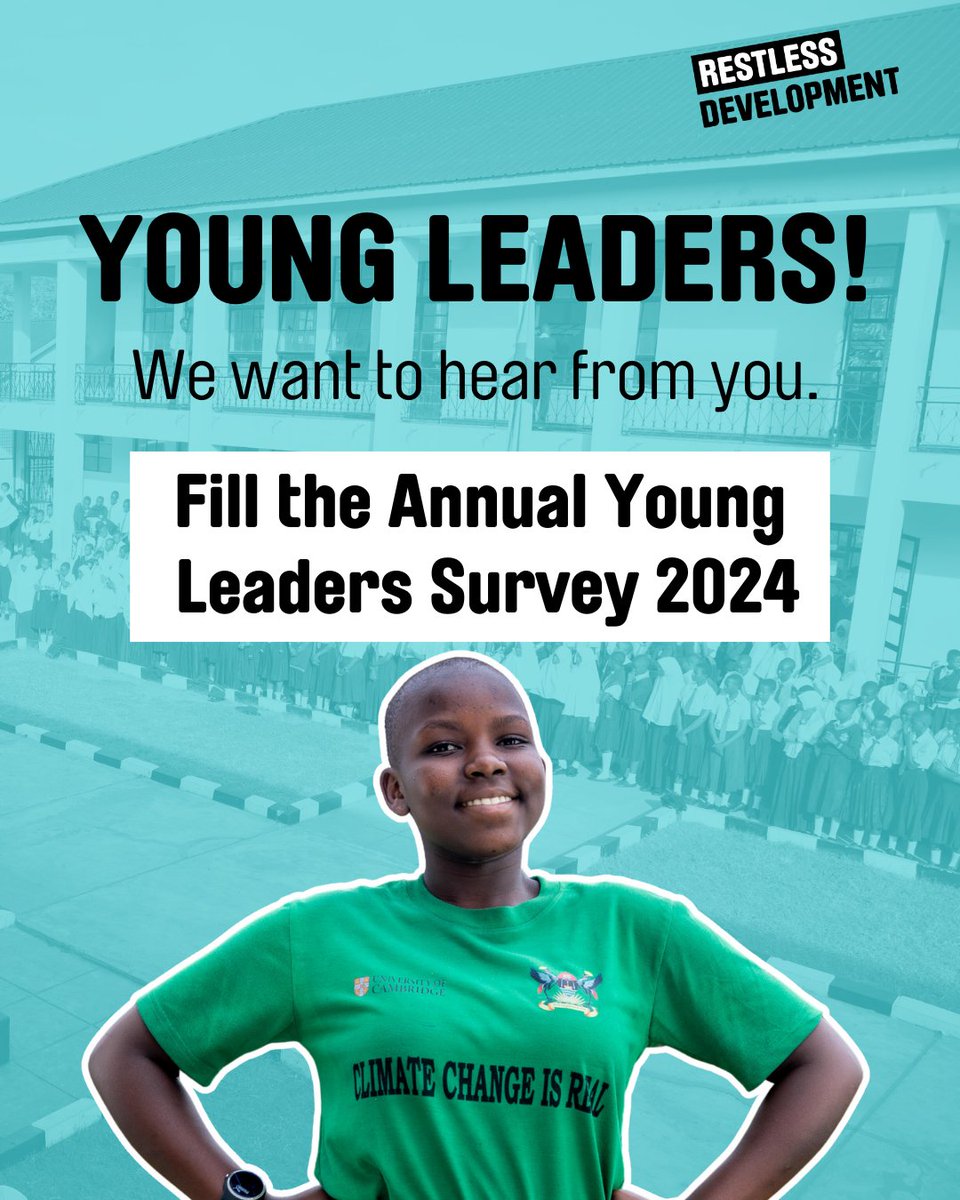 RestlessDev's tweet image. Are you a young leader with Restless Development? 🌍✨ We want to hear from YOU! Your feedback is crucial for improving our support. Take our Annual Young Leaders Survey today and let your voice be heard! 💬✍️ The survey closes on November 20.

🔗 docs.google.com/forms/d/e/1FAI…