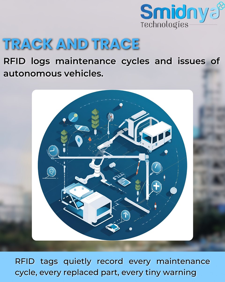 Smidnya11's tweet image. The Future Fixes Itself — With a Little Help from Smidnya
What if vehicles could schedule their own maintenance?
know more  : zurl.co/OMWxZ 
#SmidnyaTechnologies #TrackAndTrace #RFID #FleetAutomation #PredictiveMaintenance #DriverlessFuture #Innovation #Industry40