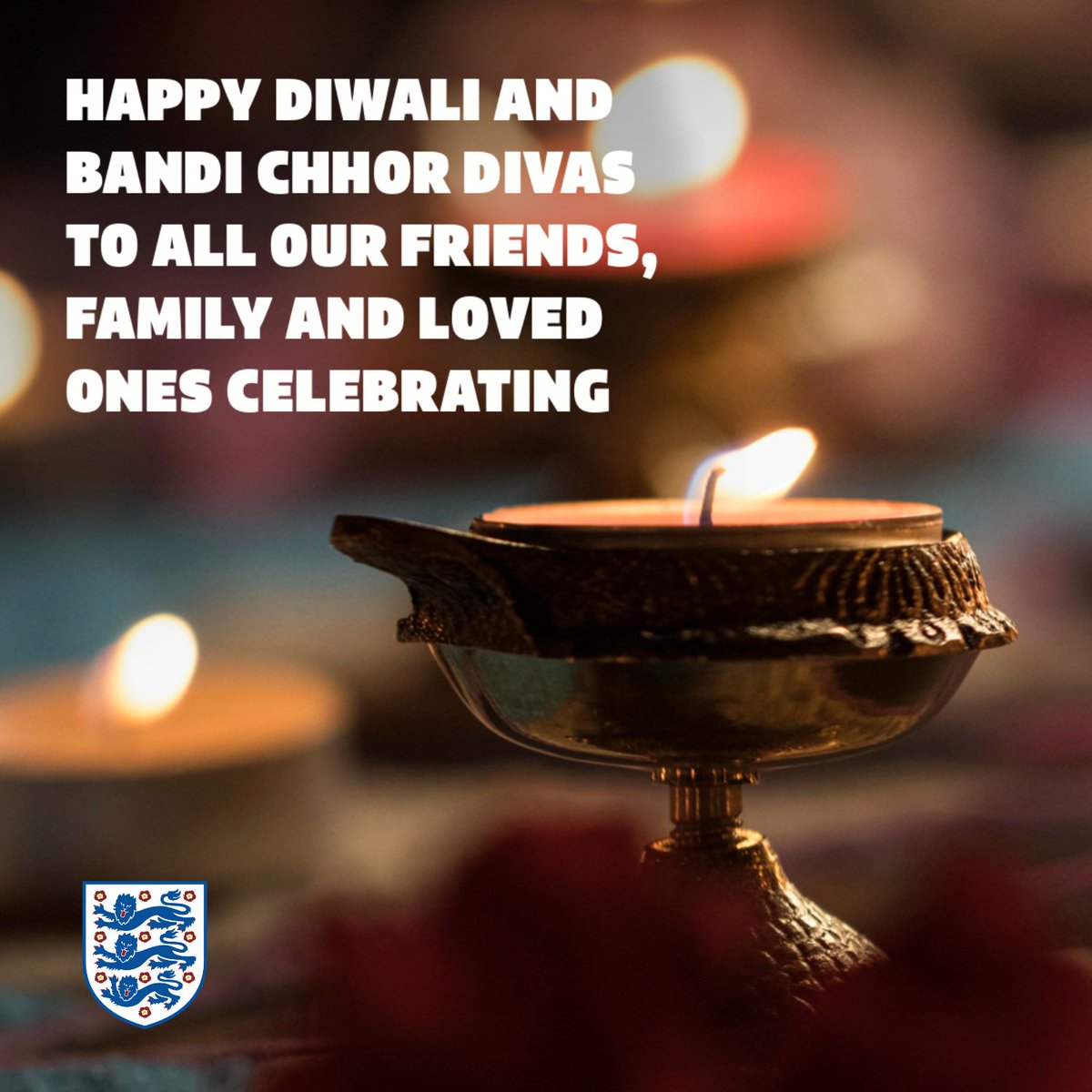 England's tweet image. Happy #Diwali and #BandiChhorDivas to all of our supporters celebrating! 🪔
