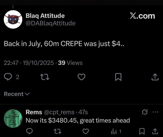 mercybilliion's tweet photo. 😳😳

$CREPE https://t.co/j9fca86Gh7
