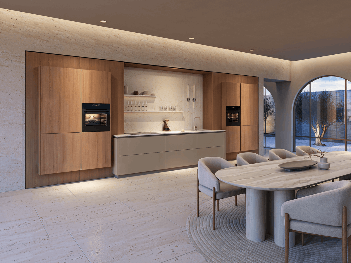 🏡✨ Keukentrends 2026: natuurlijke materialen, diepe kleuren zoals nachtblauw en roestbruin, ronde vormen en slimme opbergruimte. Uw keuken wordt nóg meer een warme leefruimte! Ontdek alle trends: zurl.co/FT21M

 #keukentrends #interieur