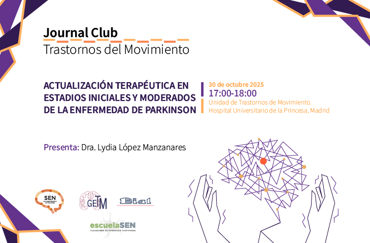 SenProyectos's tweet photo. Nueva sesión del Journal Club de Trastornos del Movimiento: Actualización Terapéutica en Estadios Iniciales y Moderados de la enfermedad de #Parkinson.
30 de octubre a las 17.00h en https://t.co/DJzaRdom71
Colabora #Bial https://t.co/6vwdkyGqaF