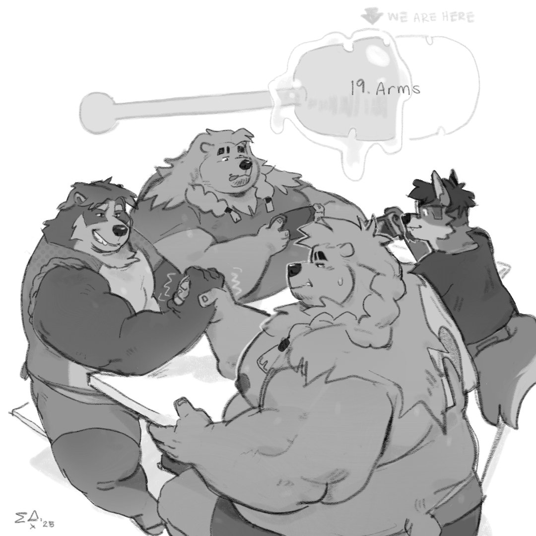 A free viewing of this gun show #fattytober 

Featuring <a href="/SomeWolfAD/">Wolf</a> and Buck