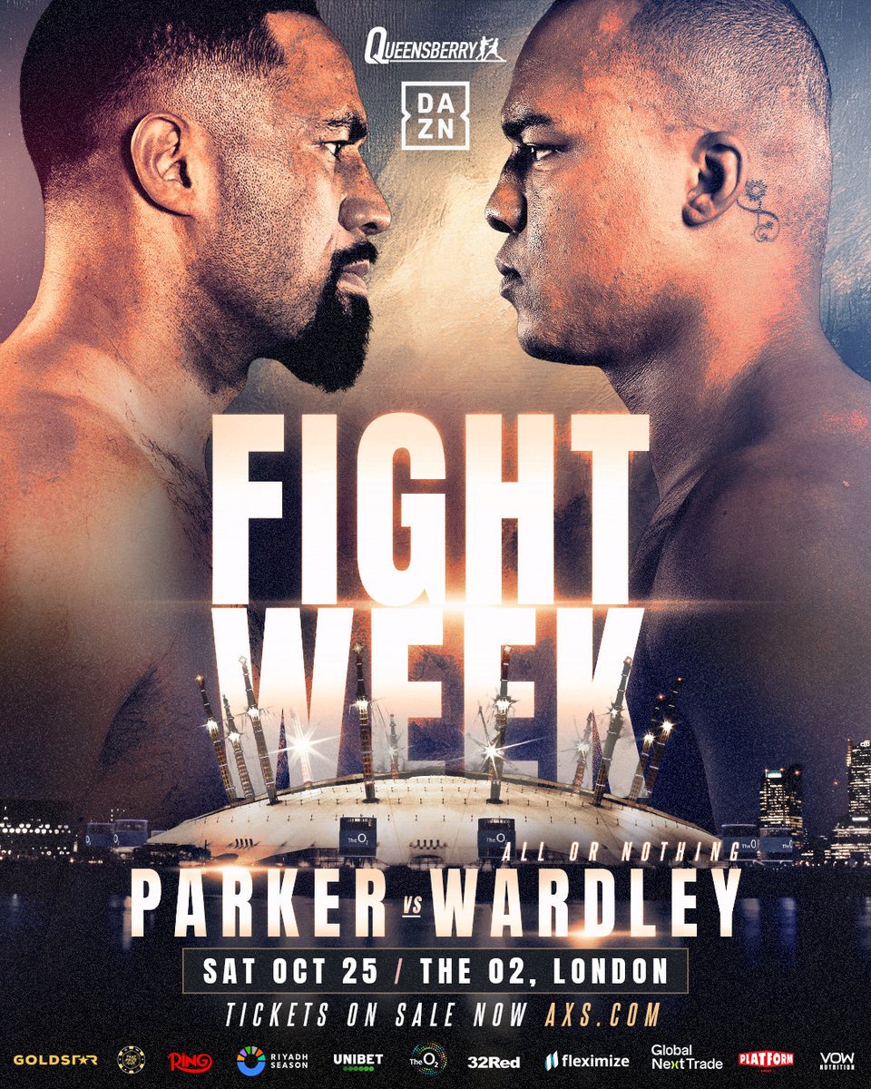 SimBoxx1's tweet image. 🥊 Fight Week 🥊

📍 London 🇬🇧 
📅 25.10.25
📺 @DAZNBoxing 

@joeboxerparker 🆚 @FabioWardley 

A Must Win Heavyweight Clash 🔥 

@Queensberry | @FrankWarren 

#ParkerWardley 

#SimBoxx