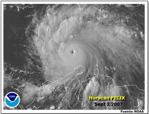 En sept de 2007 el huracán Félix de cat III, con 205 km/h tocó la Guajira, pero sus efectos directos sobre la península no fueron muy significativos (solo lluvias fuertes durante unas 24 horas), porque avanzó rápido sobre el Caribe y eso impidió unos efectos peores.