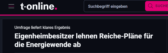 Leider völlig normal, dass T-Online eine "Studie" des Ökostromanbieters "Green Planet Energy" (ehem. "Greenpeace Energy") unkritisch durchreicht, obwohl die "Studie" zufällig genau im Interesse des Energiekonzerns ist. #Energiewende