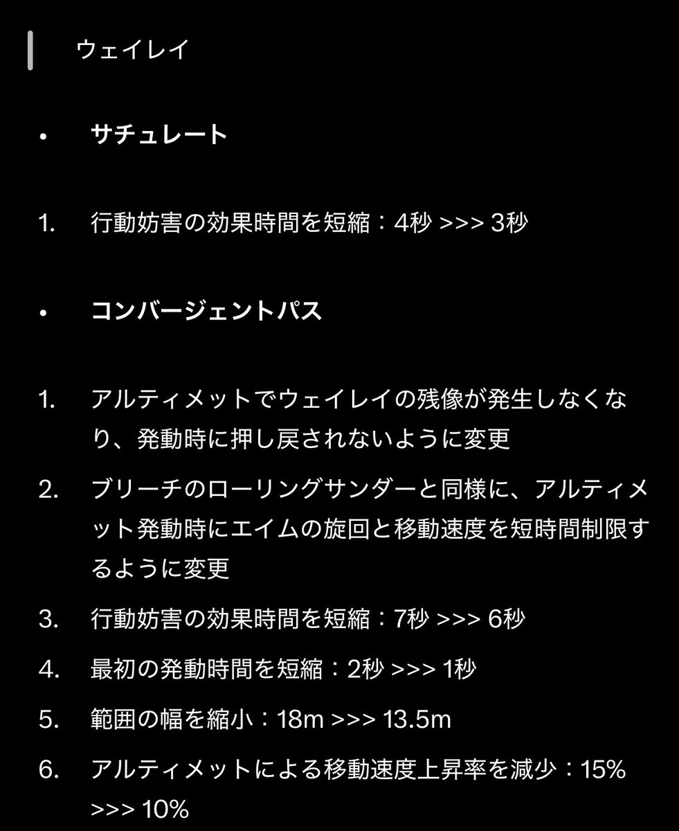 ウェイレイのウルト弱体化にしか目がいってなかったんだけど、発動までの時間半分になってる！？
可能性感じてきた