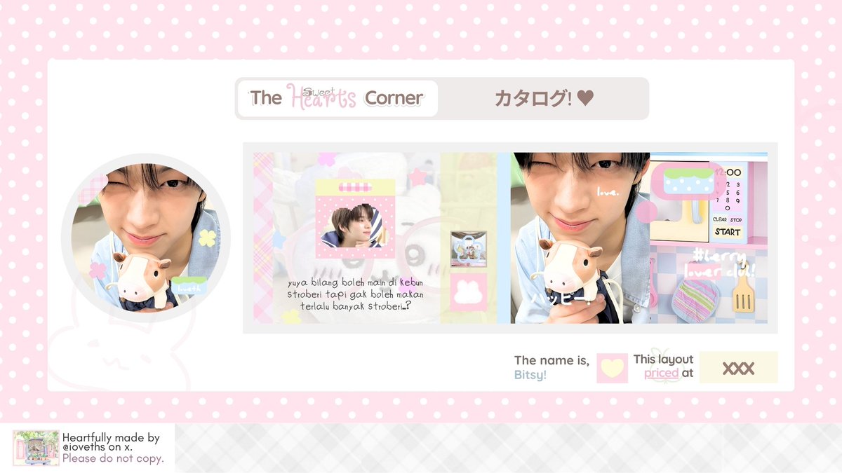 Ioveths's tweet image. help repost, please? thankies! ✿

hi, hi! &amp;lt;3 kenalan sama katalog layout baruku yuk, sweethearts! &amp;lt;meet: bitsy, munchie, kittsy!&amp;gt; .. ♥︎ kalau ada yang kurang aman, please let me know through dm, yaa. 🍀🍮

📬 aku juga optip with special price, lhoo! :3

#zonauang #zonauang️