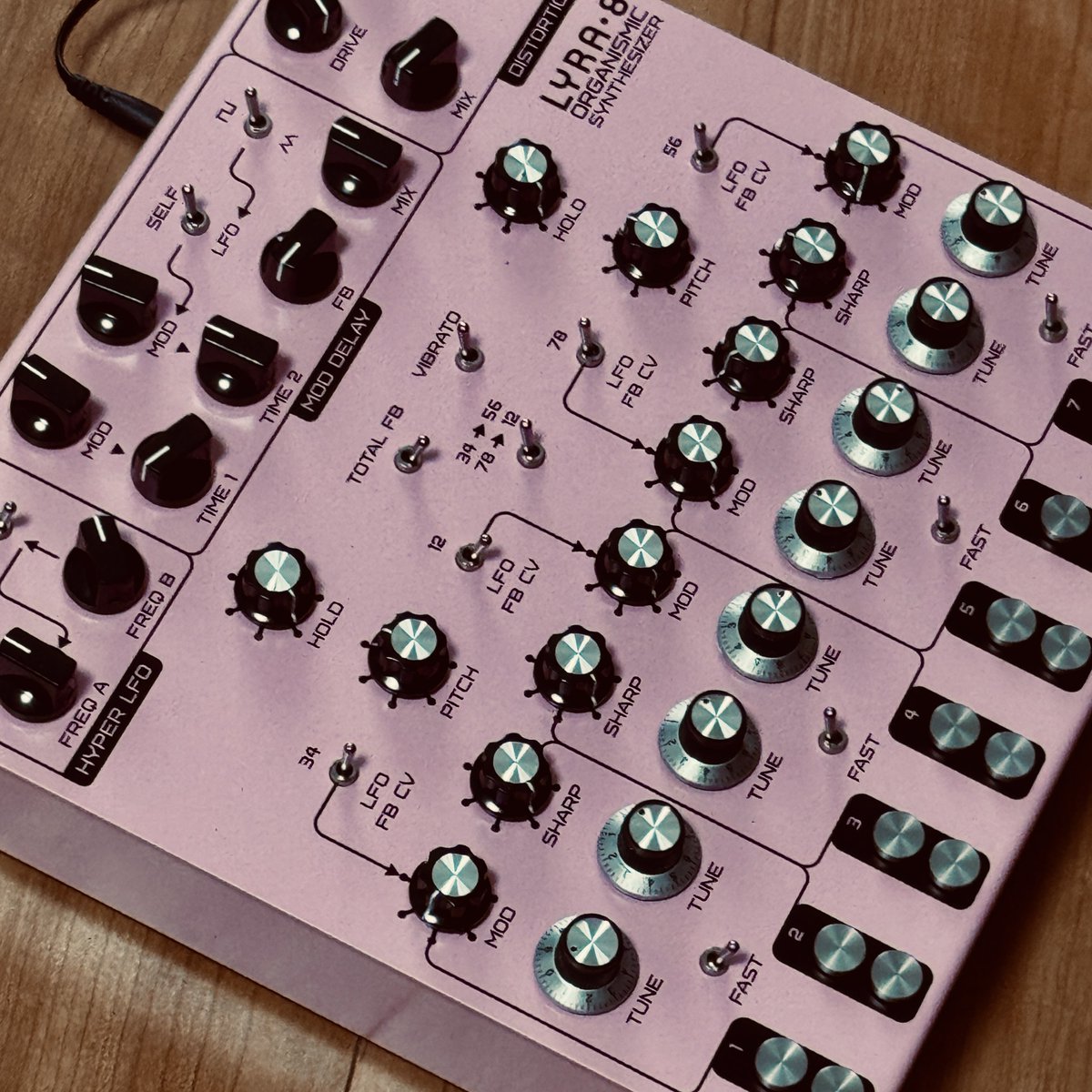 モテる予感しかしないシンセが着弾しました。
SOMA LYRA-8
Special Edition in Baker-Miller Pink