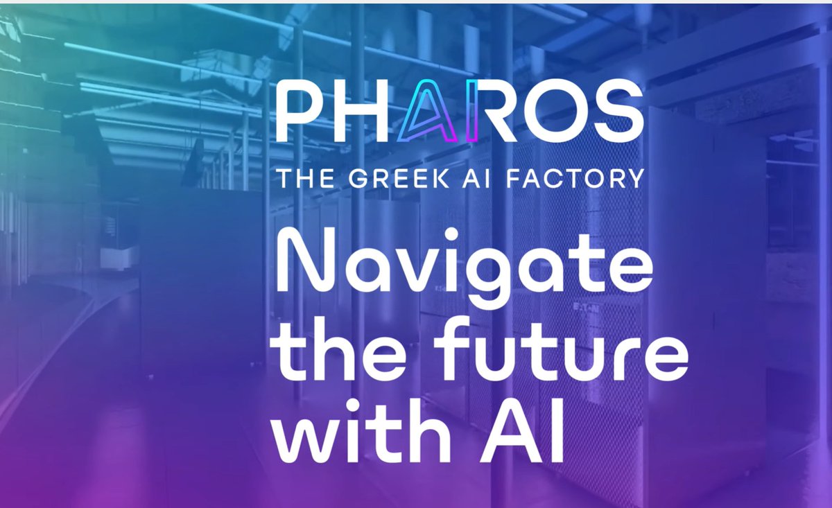 📢 Join the PHAROS AI Factory event to explore challenges &amp; opportunities shaping the #Greek #AI ecosystem, with a focus on 🌱 #sustainability #energy, #environment &amp; #climate.
🗓️ 29 Oct 2025 10:00 to13:30 (EET)
🗣️ Language: Greek
🔗Register 👉 bit.ly/43aqNjr
#EuroHPC