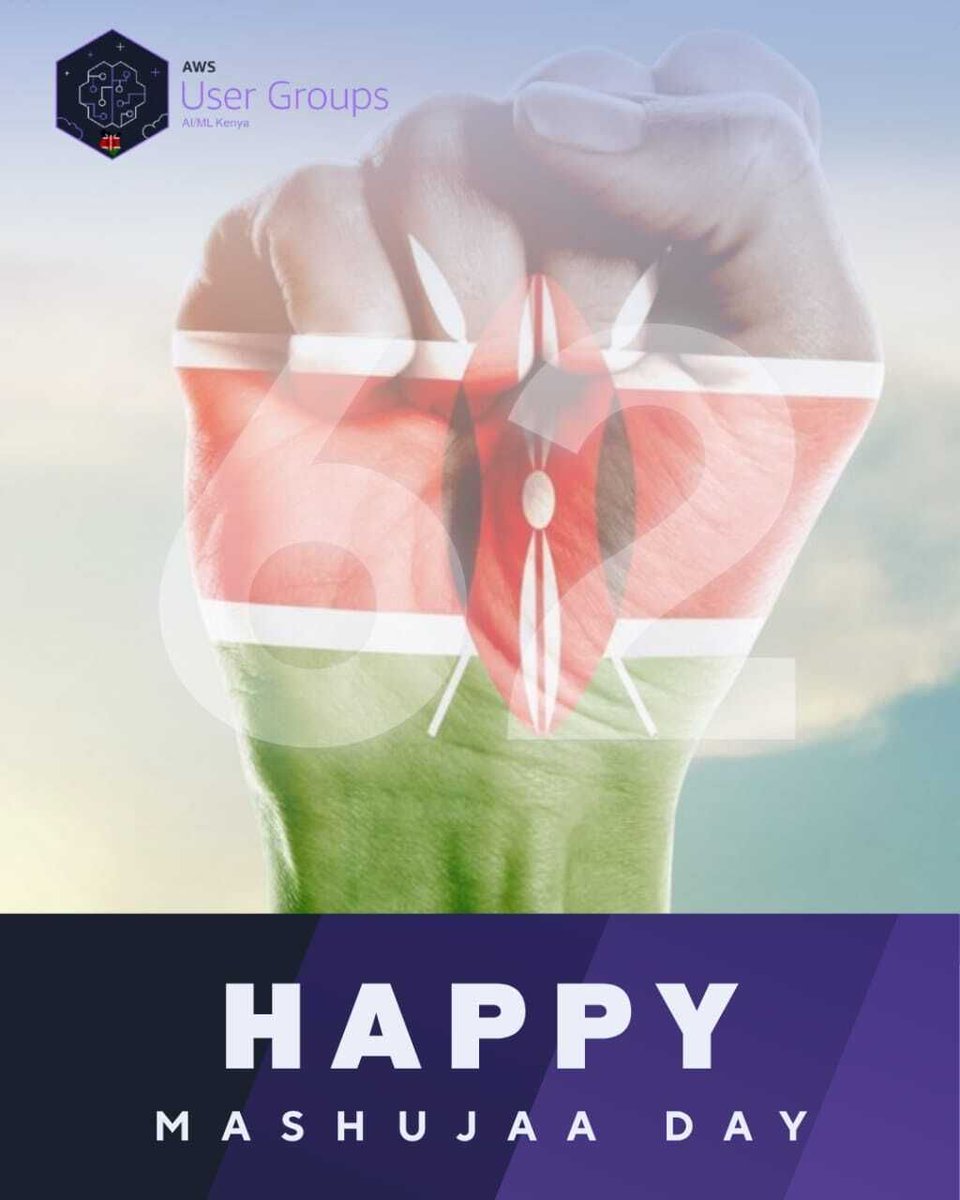 awsaimlkenyaug's tweet photo. Happy Mashujaa Day! 🇰🇪

Today we celebrate not only the heroes of our past, but the tech innovators and trailblazers shaping Kenya’s future. From machine learning enthusiasts to AI changemakers, you are the digital shujaas of our time!✨

 #MashujaaDay #AIKenya #AWSAI/MLUGKE https://t.co/kAWY1JgDxc