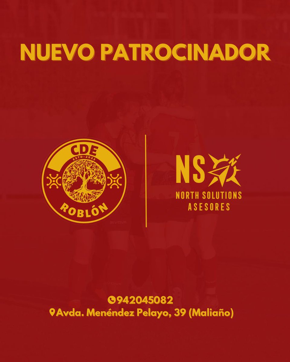 🤝 NUEVO PATROCINADOR

🧾 El CDE Roblón y <a href="/nsolutionsnet/">North Solutions Asesores</a> han llegado a un acuerdo de colaboración.

📊 North Solutions es una empresa cántabra especializada en asesoría contable, auditoría y gestión empresarial. Su logo aparecerá en nuestras redes sociales.

🧡 Aupa Roblón