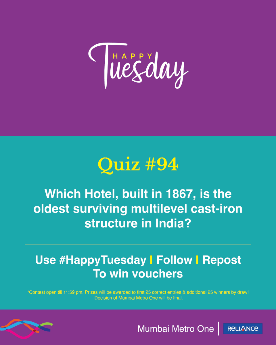 #HappyTuesday quiz is here! 

The 94th edition is about a building prefabricated in England and assembled on-site.

Prizes will be awarded to 50 winners, the first 25 correct entries, and an additional 25 winners by draw.

Follow, Repost and Use #HappyTuesday (all mandatory) to