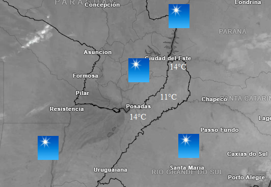 AT_Misiones's tweet photo. La provincia y la región presentan buenas condiciones del tiempo gracias a la influencia de un sistema de alta presión ubicado sobre el sur de Brasil. Este sistema está garantizando un clima estable que se mantendrá durante toda esta jornada y los próximos días. https://t.co/gN61VTWd6x