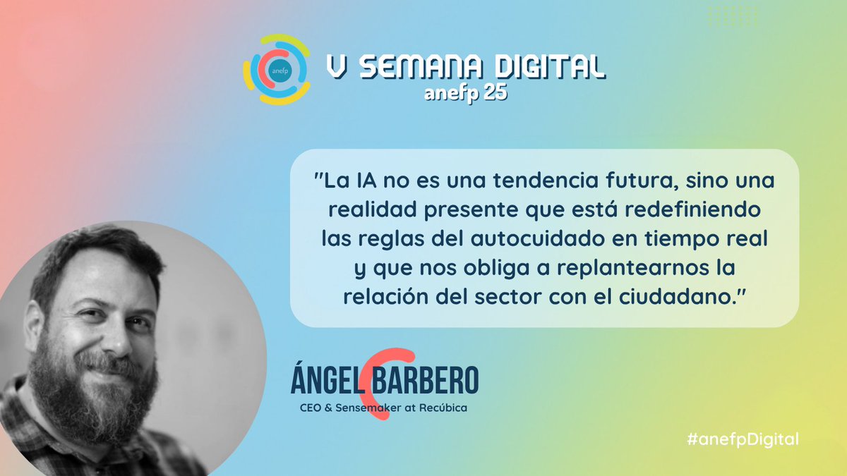 👉 Nos ha hablado de “El tsunami de la IA en el autocuidado: cuando la tecnología encuentra el propósito”

#anefpDigital